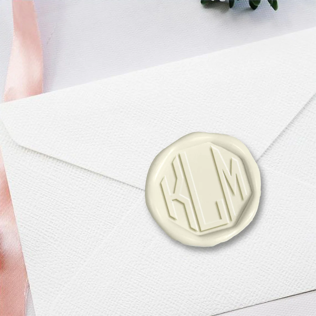 3 Letter Octagon Custom Monogram Wax Seal Stamp #72 - Image 3