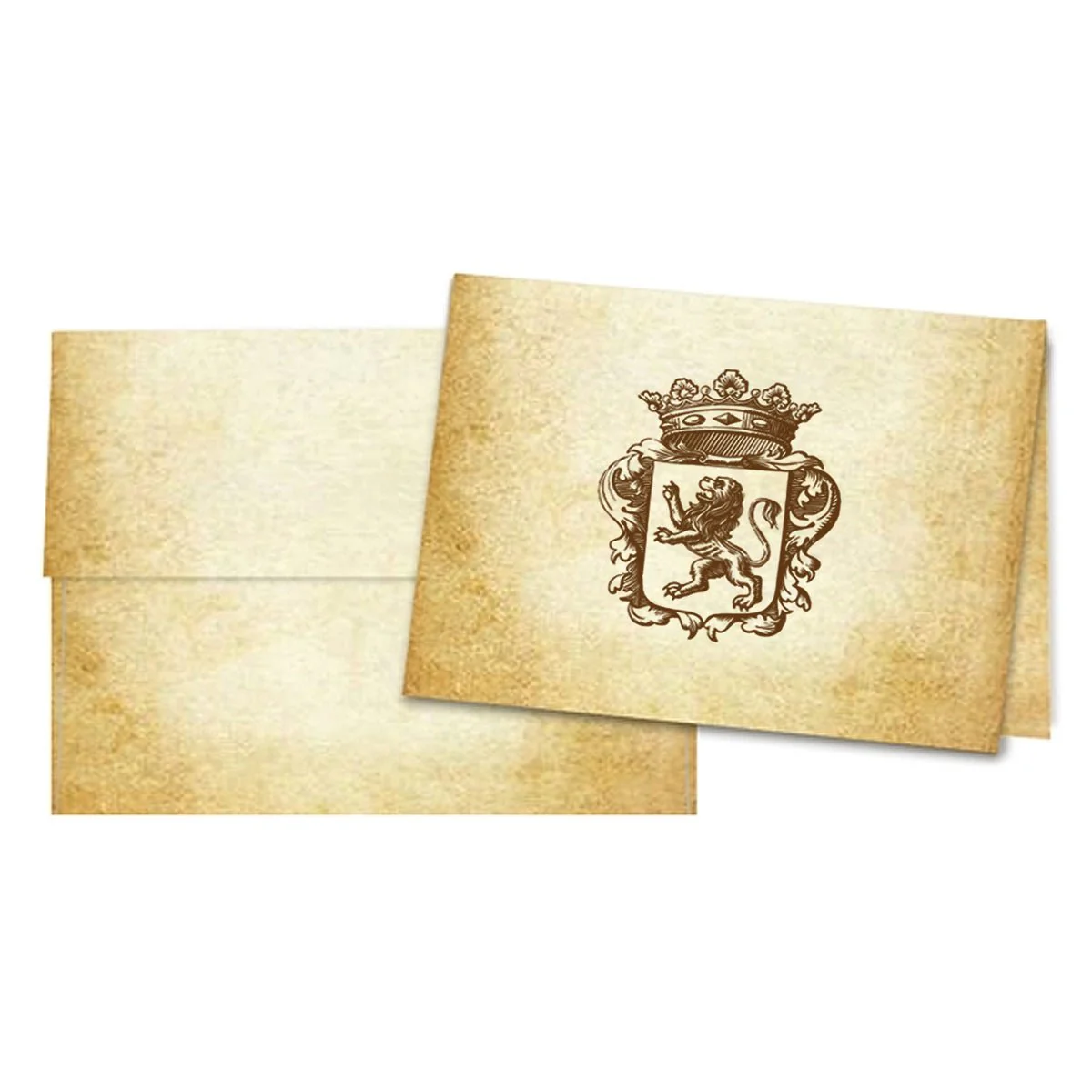 Aged Parchment Printed Note Card Set with Envelopes 8/8 - 8 Designs with Personalization Option - Image 11