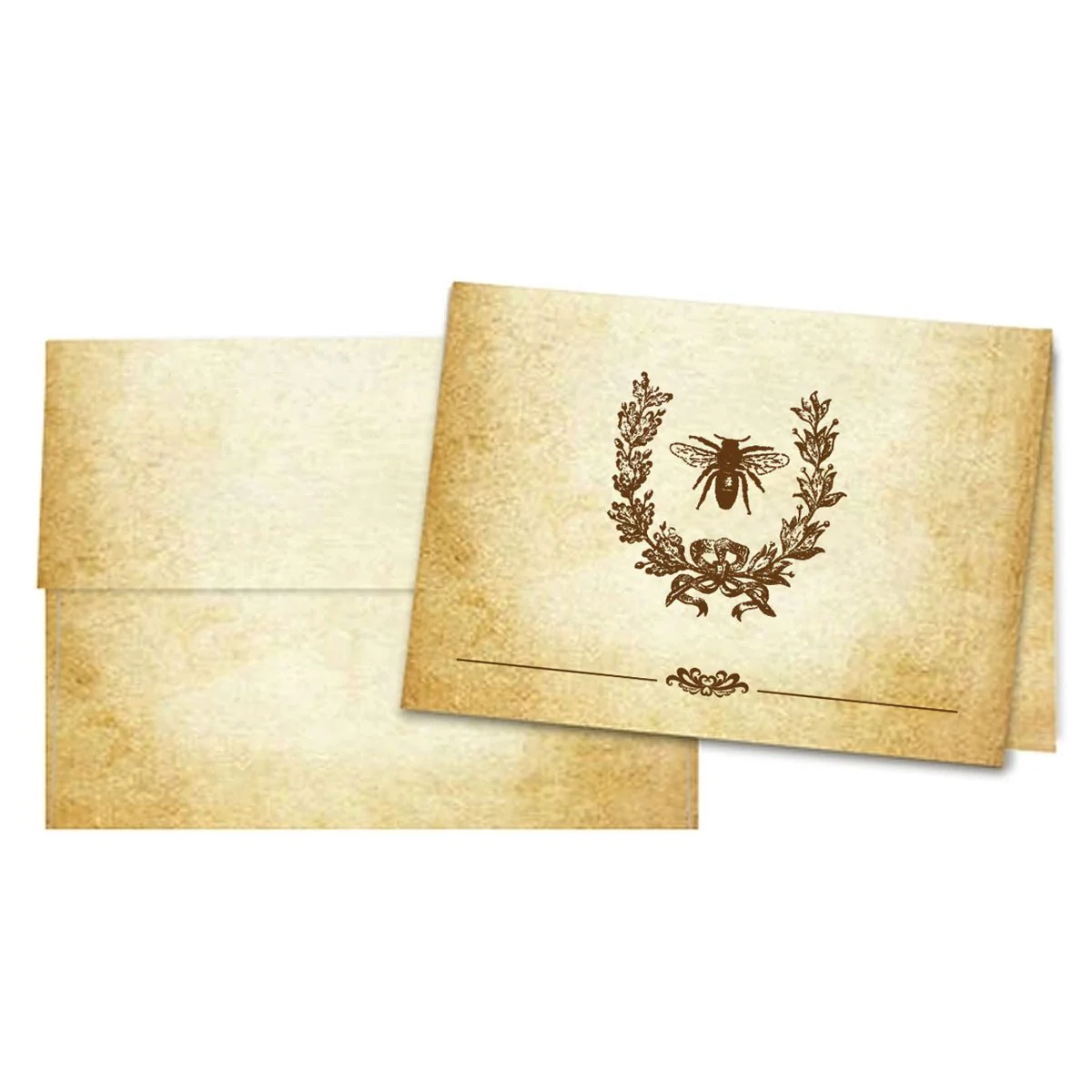 Aged Parchment Printed Note Card Set with Envelopes 8/8 - 8 Designs with Personalization Option - Image 7