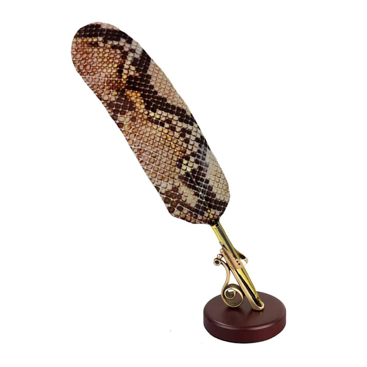 Animal Print Feather Ballpoint Pen with 2 refills in folder - Image 10
