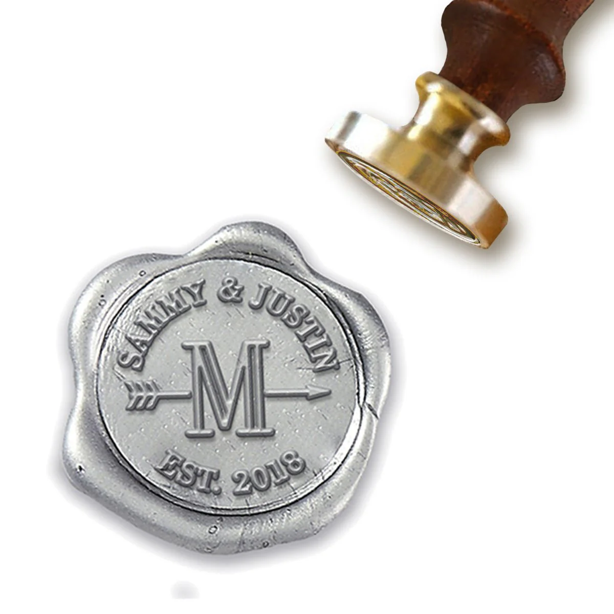 Arrow Monogram Wax Seal Stamp #9301 - Image 2