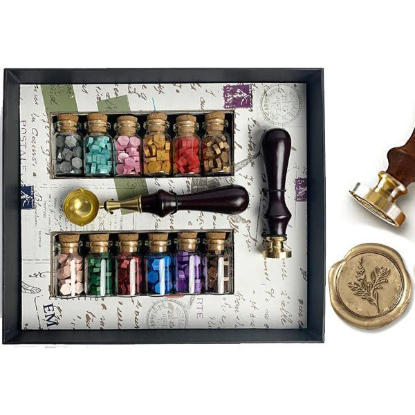 Bead Sealing Wax Starter Kit with Wax Seal Stamp, 12 colors Sealing Wax and Melting Spoon - Image 12