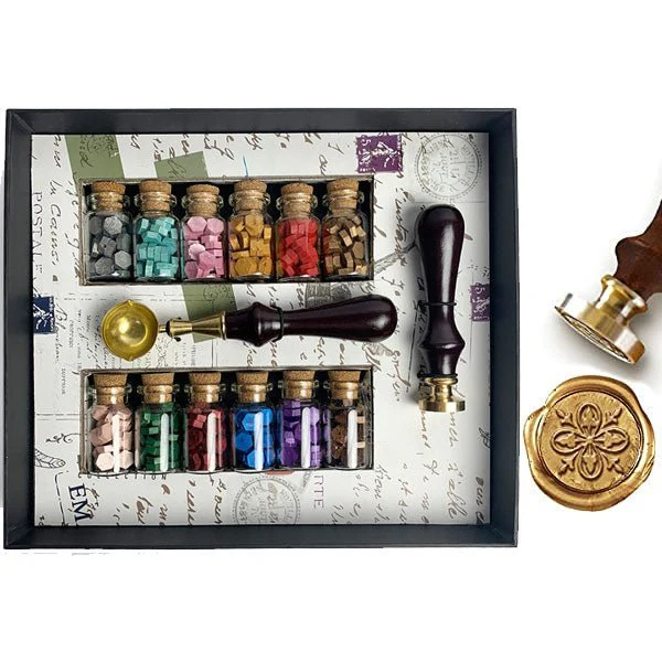 Bead Sealing Wax Starter Kit with Wax Seal Stamp, 12 colors Sealing Wax and Melting Spoon - Image 6