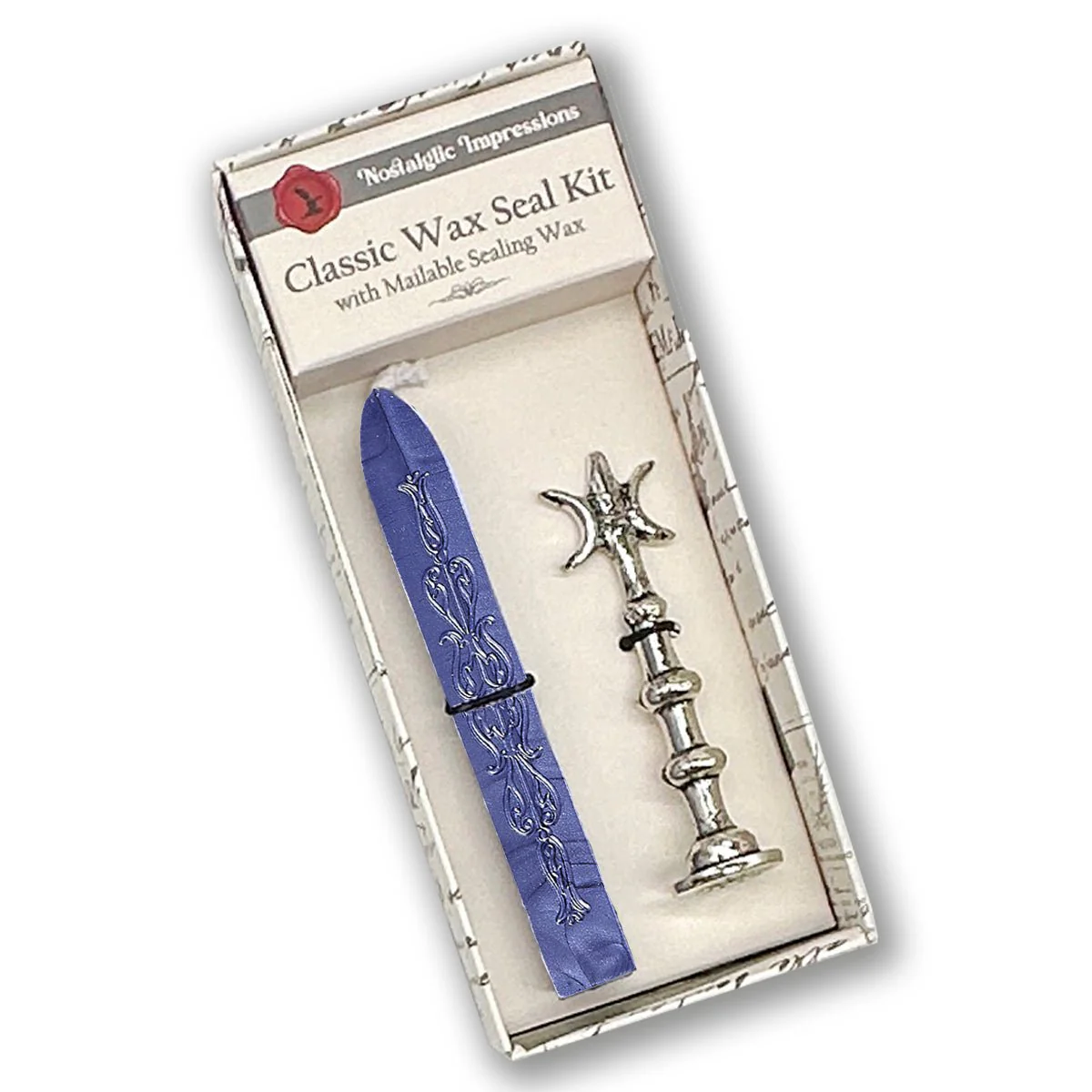 Florentine Heirloom Silver Antiqued Wax Seal Stamps with Star Handle - Image 2