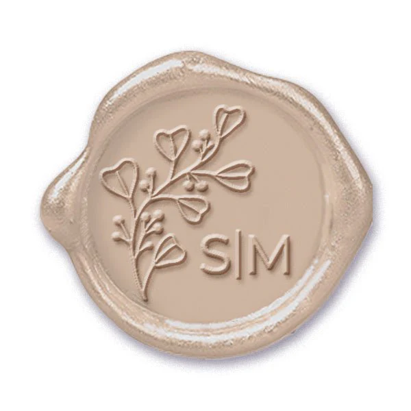 Bianca Wedding Monogram Adhesive Wax Seals #2506 Bundle with Stamp - Image 2