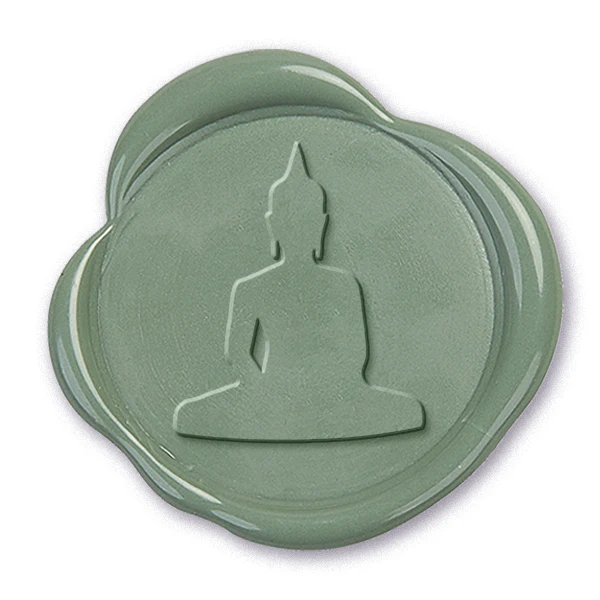 Buddha Statue Wax Seal Stamp #3854 -USA Handcrafted - Image 2