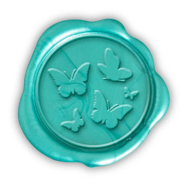 Butterflies Hand Pressed Adhesive Wax Seals #LS596HPNS - Image 2