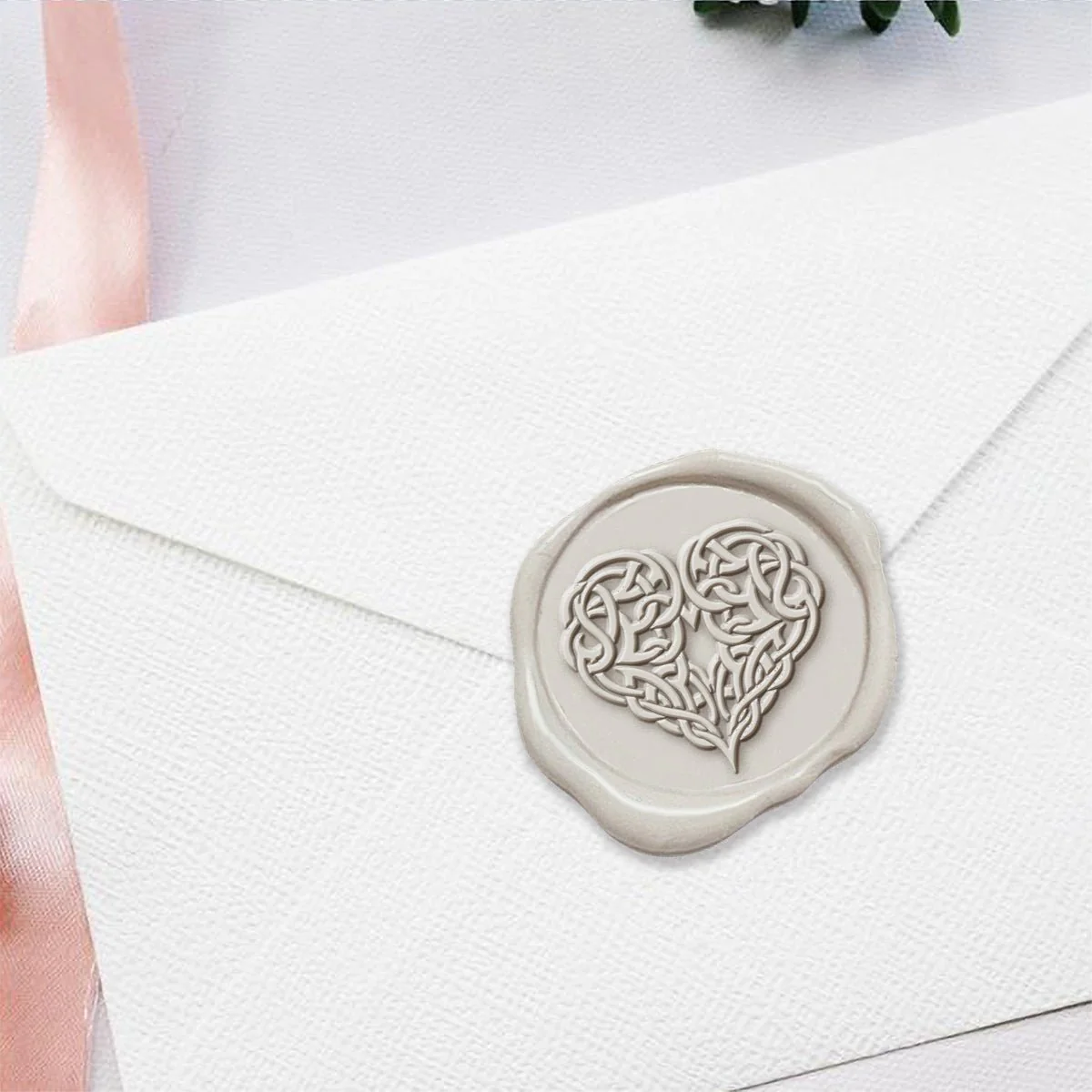 Celtic Heart Hand Pressed Adhesive Wax Seals #3950PNS