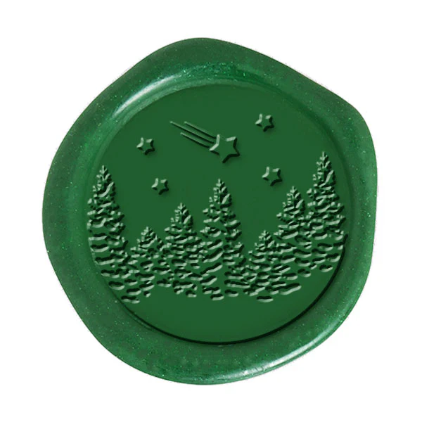 Winter Wonderland Adhesive Wax Seal 25PK Quick-Ship Stickers-Forest Green - Image 4