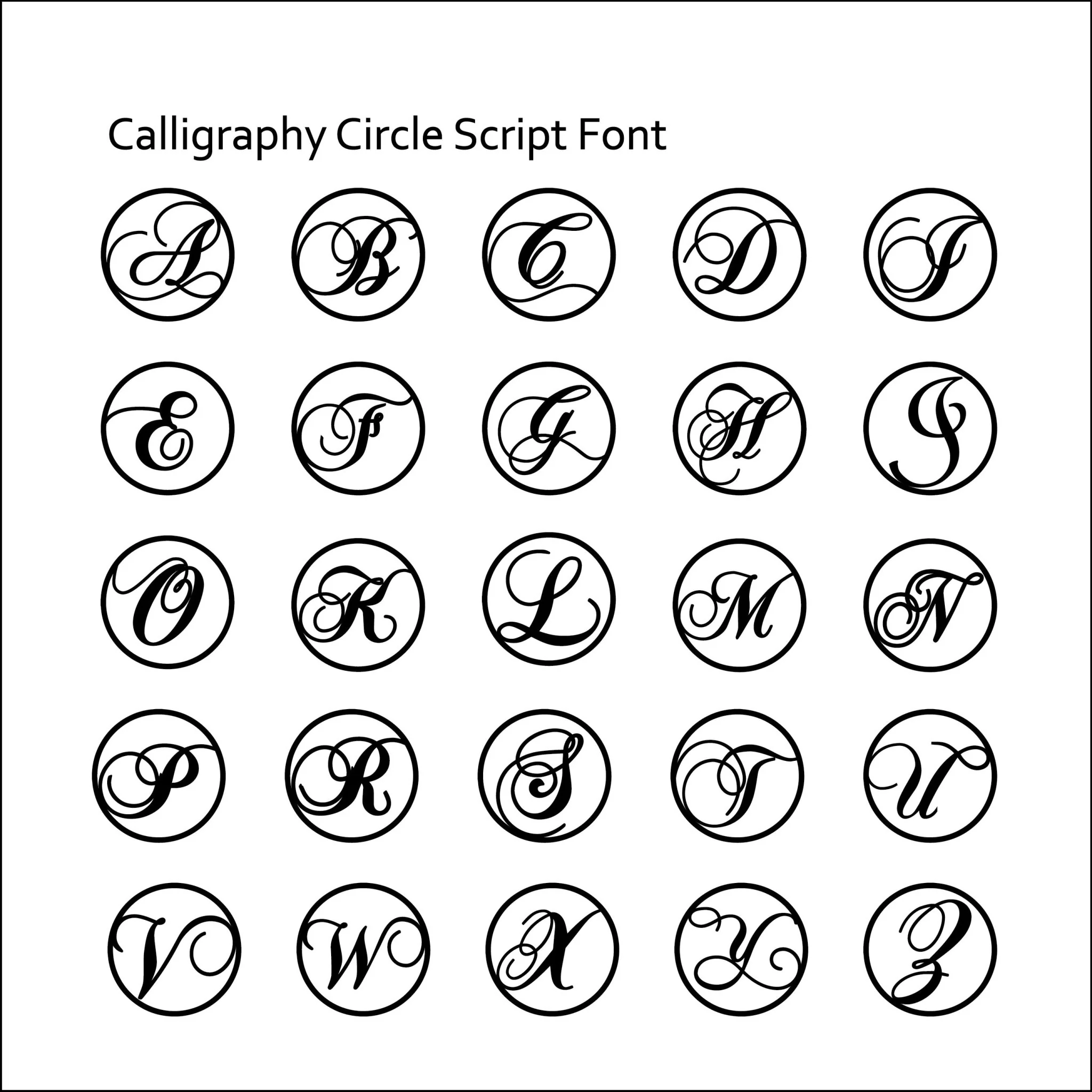 Custom Wax Seal Stamp-Calligraphy Circle with Border-#LS640CH - Image 3