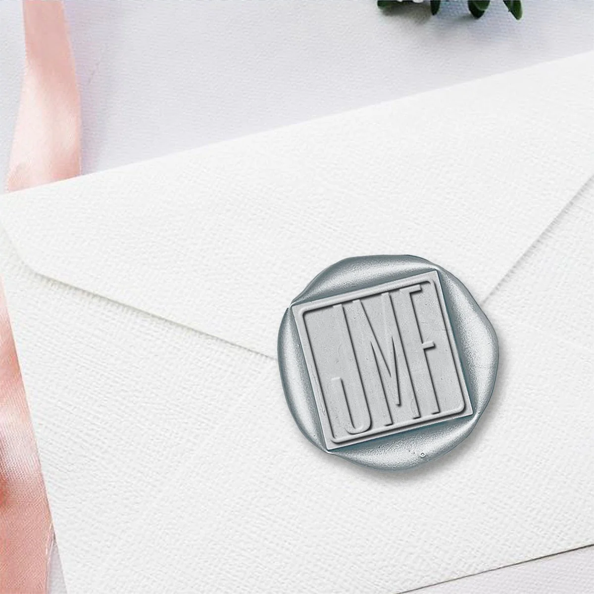 Empire 3 Letter Monogram  Custom Wax Seal Stamp - 1 1/8" Square #2522 - Image 3