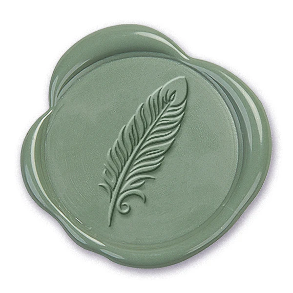 Feather Wax Seal Stamp #3537-USA Handcrafted - Image 2