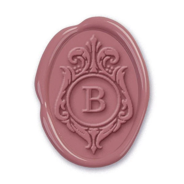 Filigree Oval Single Initial Adhesive Wax Seals #8853 Bundle with Stamp - Image 2