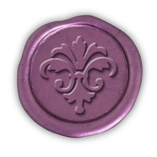 Fleur de Lis Deco Hand Pressed Adhesive Wax Seals #D630 - Image 2