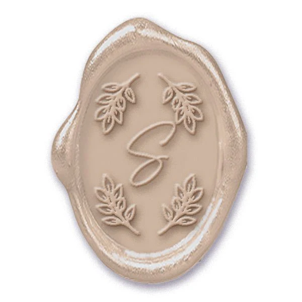 Foliole Oval Single Initial Adhesive Wax Seals #8854 Bundle with Stamp - Image 2