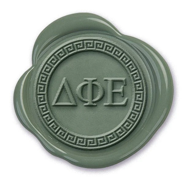 Greek Letters Adhesive Wax Seals #8825 Bundle with Stamp - Image 2