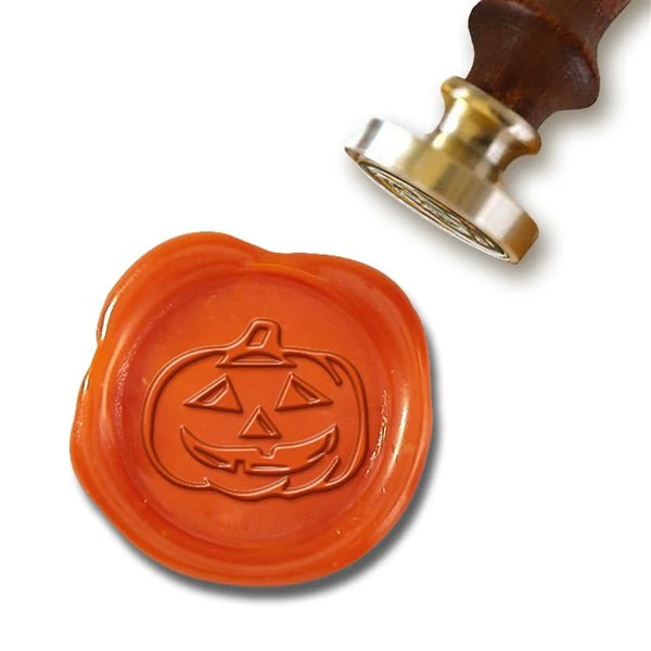Halloween Pumpkin Wax Seal Stamp with Rosewood Wood Handle #R903CD - Image 2