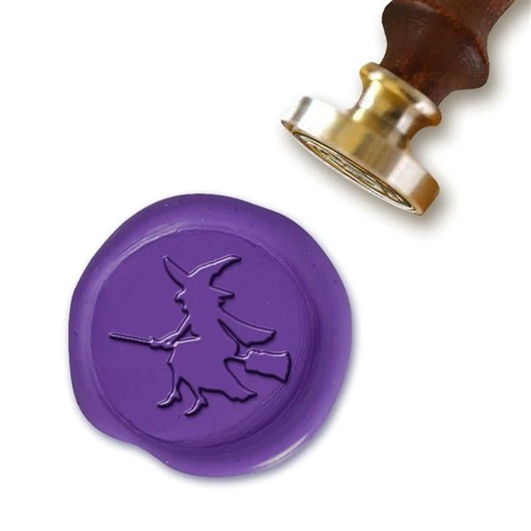 Halloween Witch Wax Seal Stamp with Rosewood Wood Handle #R902CD - Image 2