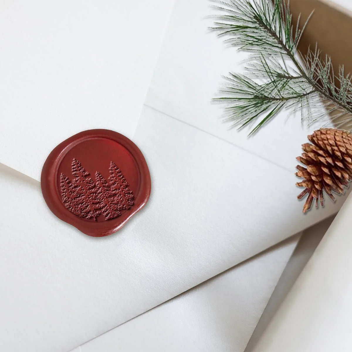 In The Woods Adhesive Christmas Wax Seal Stickers 8PK - Hand Pressed 1 1/4" - Image 13