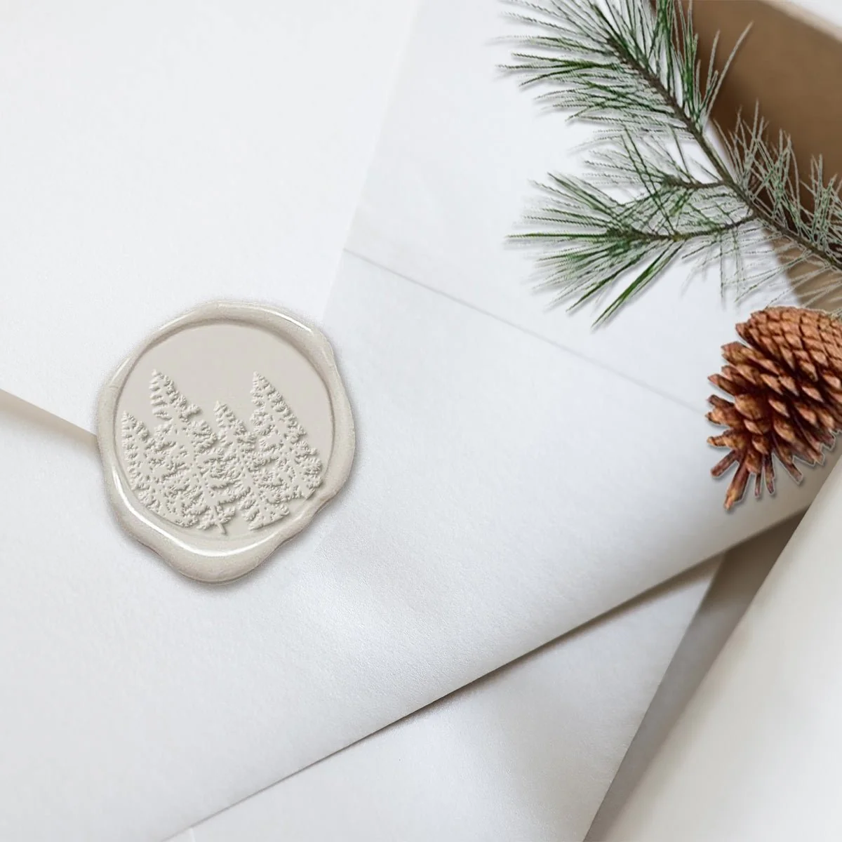 In The Woods Adhesive Christmas Wax Seal Stickers 8PK - Hand Pressed 1 1/4" - Image 20
