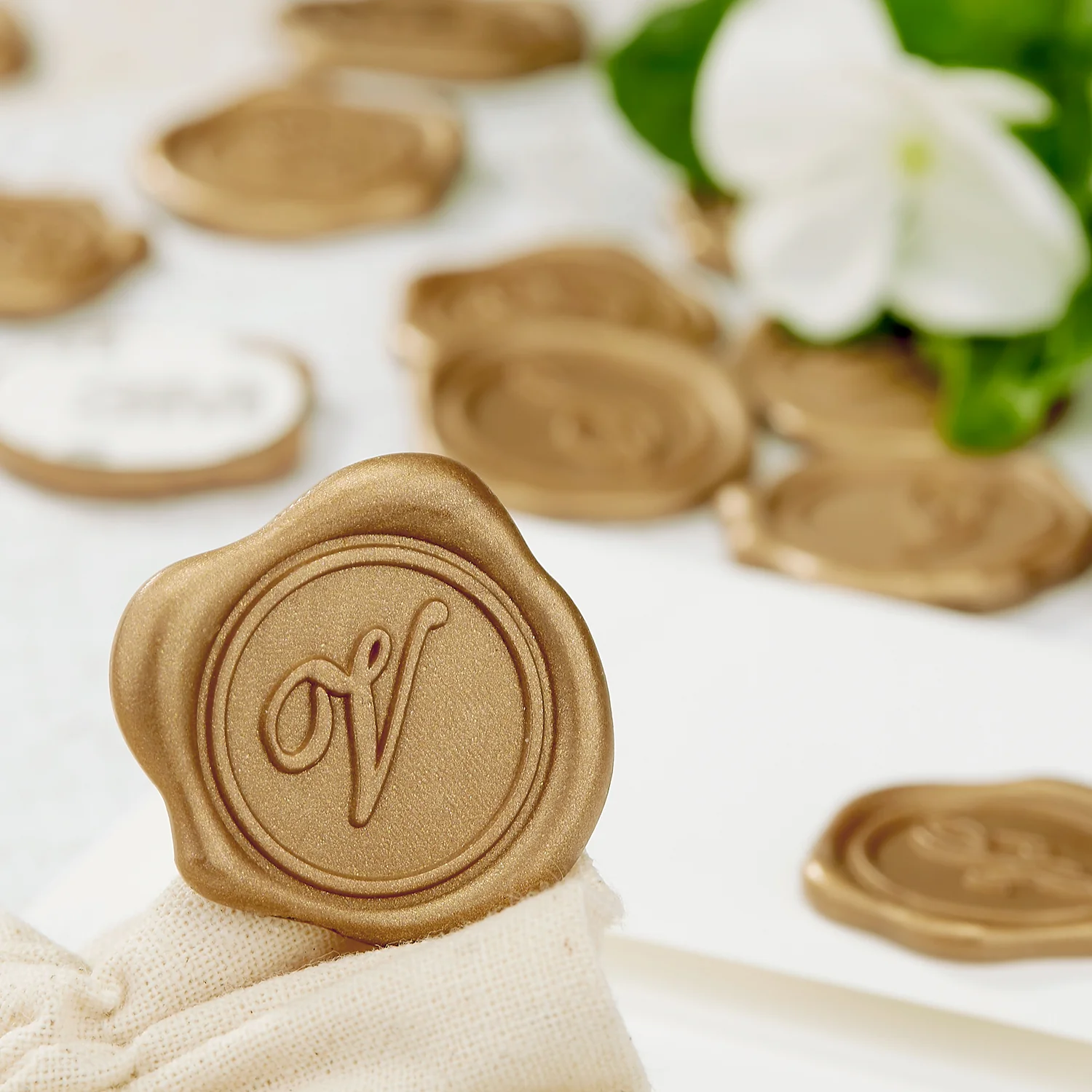 Initial Adhesive Wax Seal Quick-Ship Stickers 25PK - Image 21
