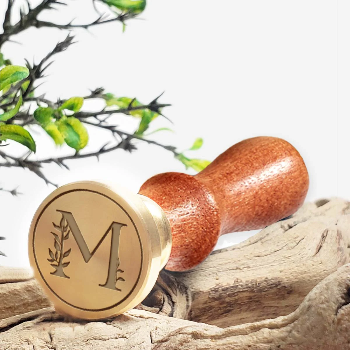 Initial Custom Wax Seal Stamp-Floral Initial #1721