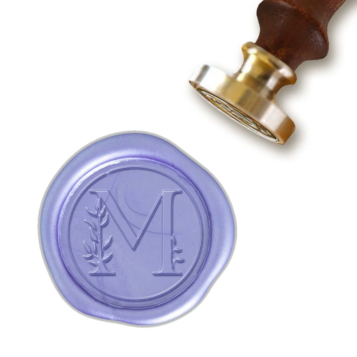 Initial Custom Wax Seal Stamp-Floral Initial #1721 - Image 2