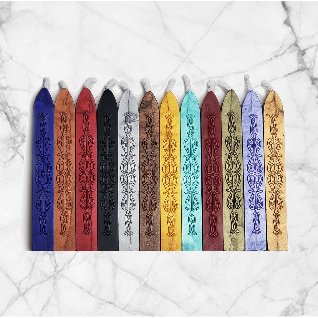 Jeweltones Premium Sealing Wax with wick- 12PK Saver Pack Assortment - Image 2