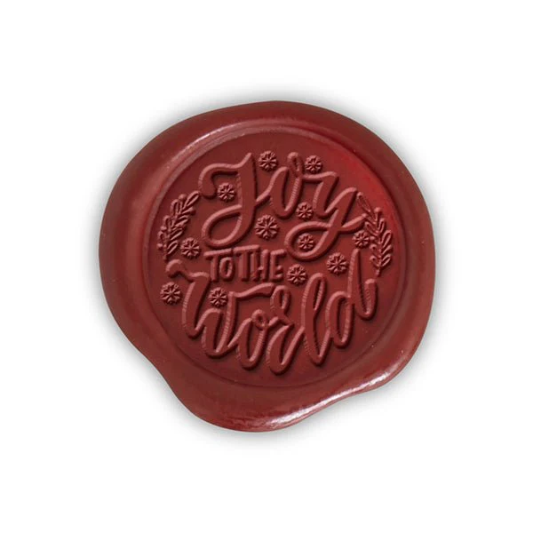 Joy Adhesive Christmas Wax Seal Stickers 8PK - Hand Pressed 1 1/4" - Image 5