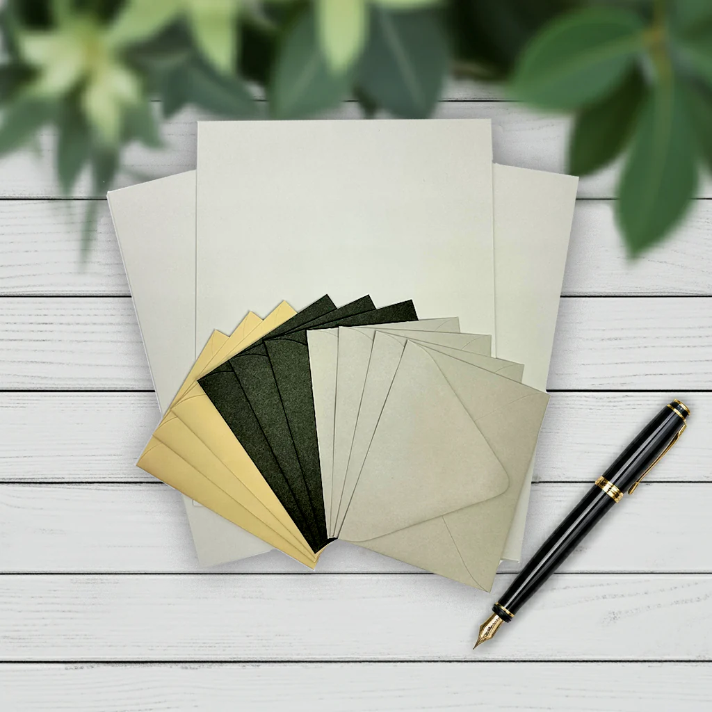 Letterpress Stationery Set with envelopes- 8.5x11- 100% Cotton printable- 20/10-multi-colors - Image 10