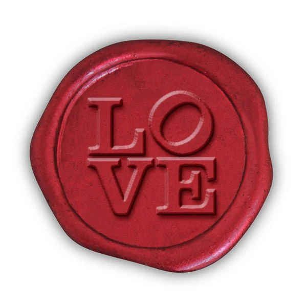LOVE Hand Pressed Adhesive Wax Seals #1381PNS - Image 2