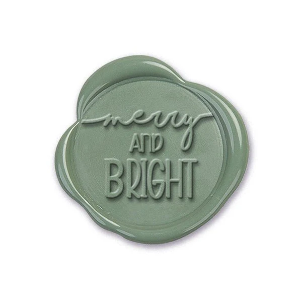 Merry and Bright Adhesive Christmas Wax Seal Stickers 8PK - Hand Pressed 1 1/4" - Image 11