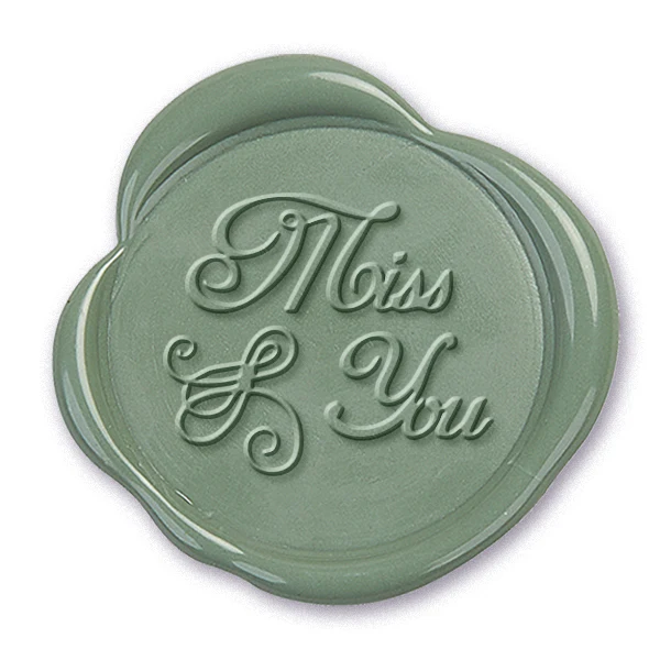 Miss You Wax Seal Stamp #R921 -USA Handcrafted - Image 2