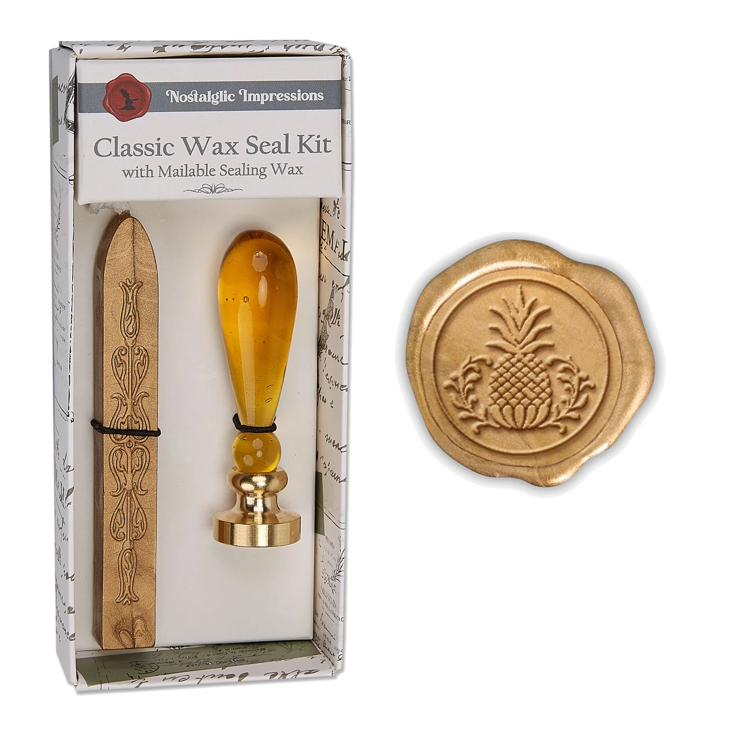Murano Glass Handle Wax Seal Kit with popular symbols - Image 9