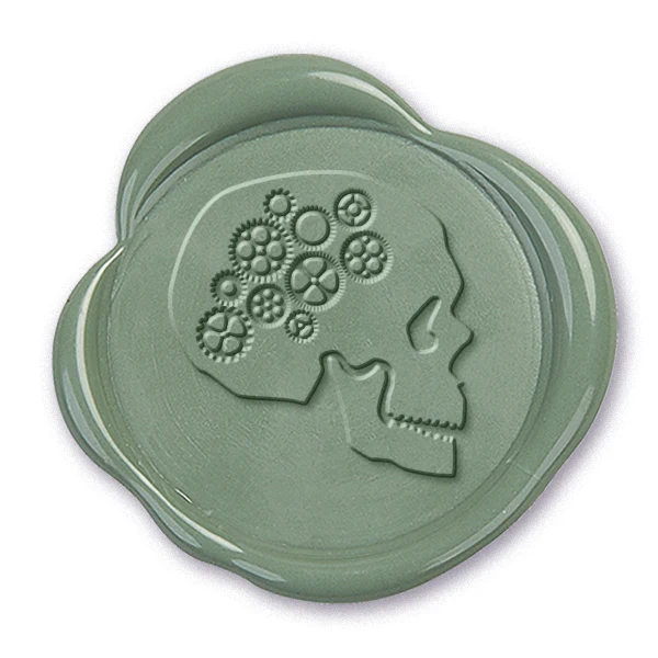 Pirate Skull Wax Seal Stamp #4207- USA Handcrafted - Image 2