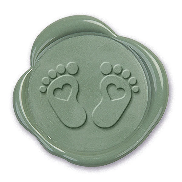 Baby Feet Wax Seal Stamp #3918- USA Handcrafted - Image 2