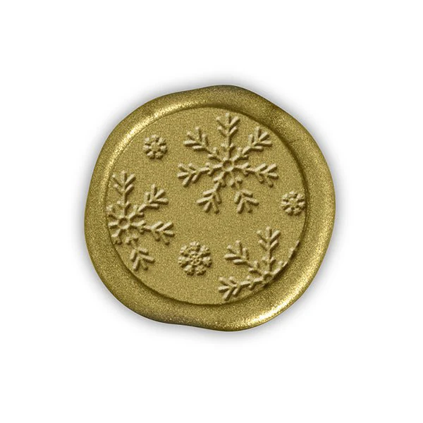 Snowflakes Adhesive Christmas Wax Seal Stickers 8PK - Hand Pressed 1 1/4" - Image 3