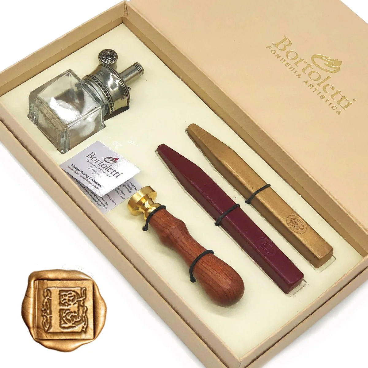 Traditional Wax Seal Kit with Melter Desktop Set by Bortoletti Italy - Image 7