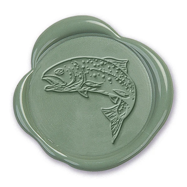 Trout Wax Seal Stamp #3600 -USA Handcrafted - Image 2