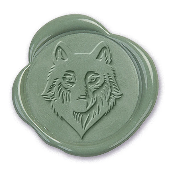 Wolf Head  Wax Seal Stamp #1399-USA Handcrafted - Image 2